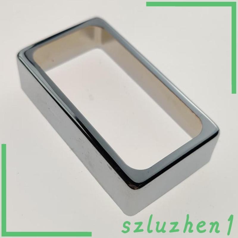 [Szluzhen1 ] Mini Brass Humbucker Pickup Cover Open Hole สําหรับ LP Guitar Chrome