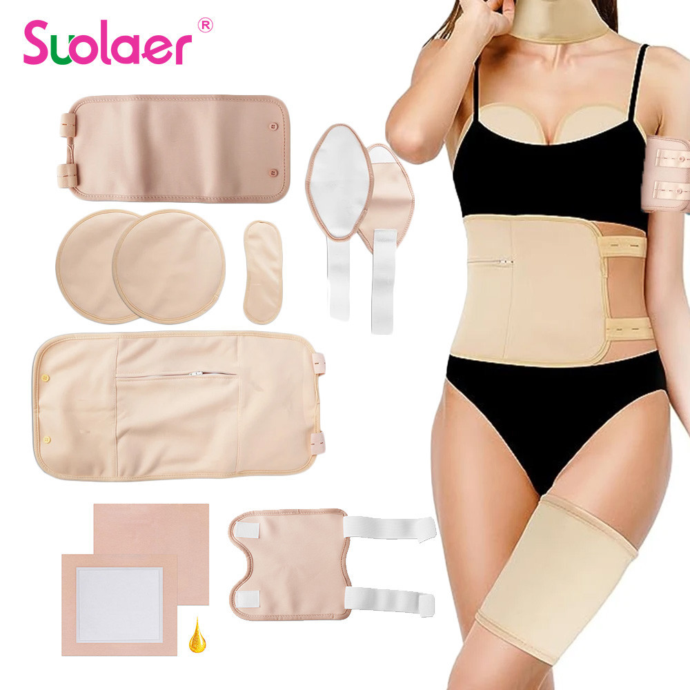 Suolaer 10PCS Castor Oil Pack Wrap Patch สติกเกอร์ชุดหรือReusable Organic Cotton Castor Oil Pack Wrap สําหรับของขวัญผู้หญิง