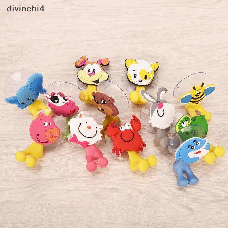 Divinehi4 การ์ตูนแปรงสีฟันติดผนังผู้ถือ Sucker ห้องน้ําดูดถ้วย Organizer ที ่ ใส ่ แปรงสีฟันสัตว ์ การ ์ ตูนน ่ ารักอัล การ์ตูนแปรงสีฟันติดผนังผู้ถือ Sucker Bat