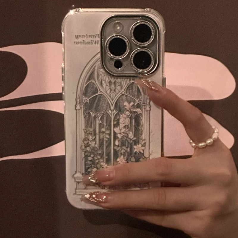เคสไอโฟน16 15 14 13 12 11 Pro Max Case Lovely Girl heart flower ซิลิโคน Compatible เคส iPhone 16PM,16Plus,X/XS, XR,7+,8Plus
