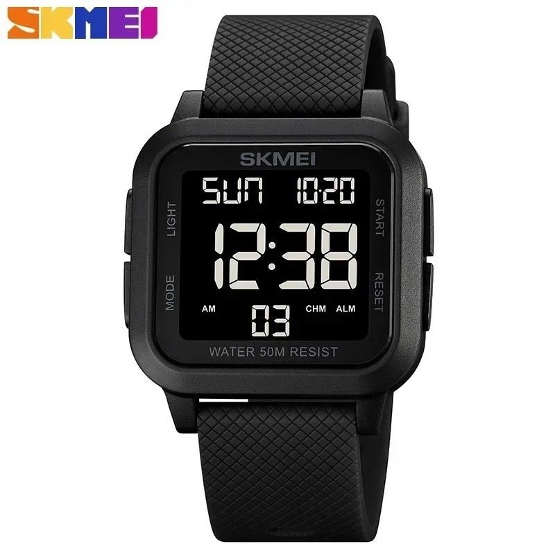 SKMEI รอยยิ้ม 1894 ผู้ชายหรูกีฬานาฬิกาทหารอิเล็กทรอนิกส์กันน้ำ LED ดิจิตอลผู้ชายนาฬิกา 1858