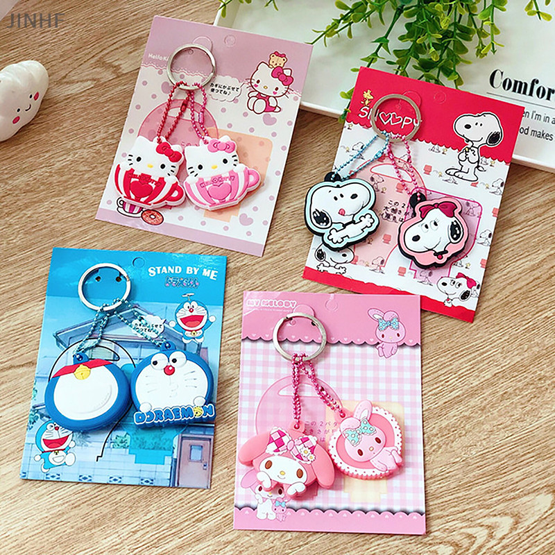 [ดีที่สุดซื้อร้านค้า] น่ารักกุญแจป้องกันกรณีอุปกรณ์เสริมน่ารักความงามการ์ตูนอะนิเมะชุดพวงกุญแจกาวนุ่มของเล่นหุ้นใ