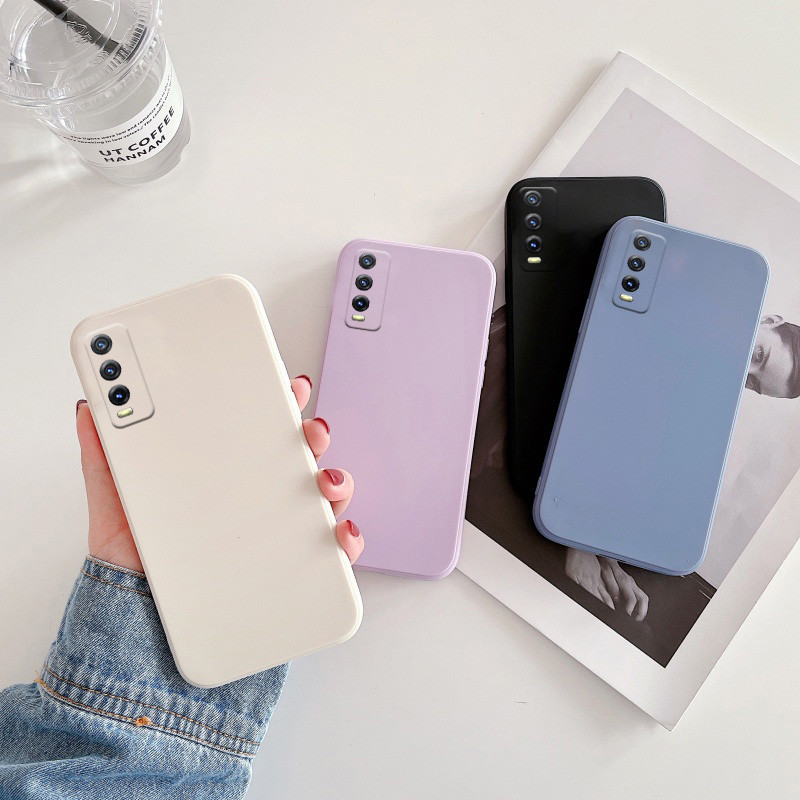 ปลอก Vivo V2038 V2043 V2048 V2027 V2032 V2065 ซิลิโคนนุ่มน่ารักความงามกันกระแทก Square เคสโทรศัพท์