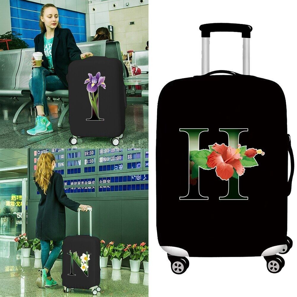 ผ้าคลุมกระเป๋าเดินทาง สีพื้น ยืด Luggage Cover S/M/L/XL ครบไซส์ ผ้าหนาอย่างดี ผ้าคลุมกระเป๋าเดินทาง Flower color ซีรีส์