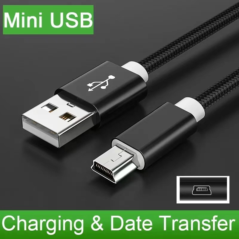 Mini USB สาย USB A ถึง Mini USB Fast Data Transfers สายชาร์จสําหรับ MP3 MP4 เครื่องเล่นรถ DVR GPS กล