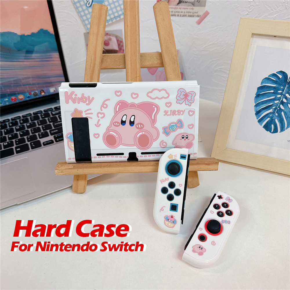 เข้ากันได้กับ Nintendo Switch V1 / V2 / OLED Bow Kirby Hard Case Switch อุปกรณ์เสริมเกมคอนโซล Handle Protector PC Hard Cover Gaming & คอนโซล