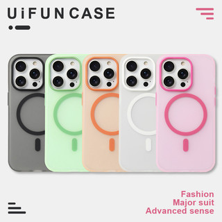 พรีเมี่ยมสีทึบแม่เหล็กไร้สายชาร์จ Matte เคสโทรศัพท์สําหรับ iPhone 15 14 Plus 13 12 Pro Max 11 15promax Big Hole TPU กันกระแทกปกหลังปลอก