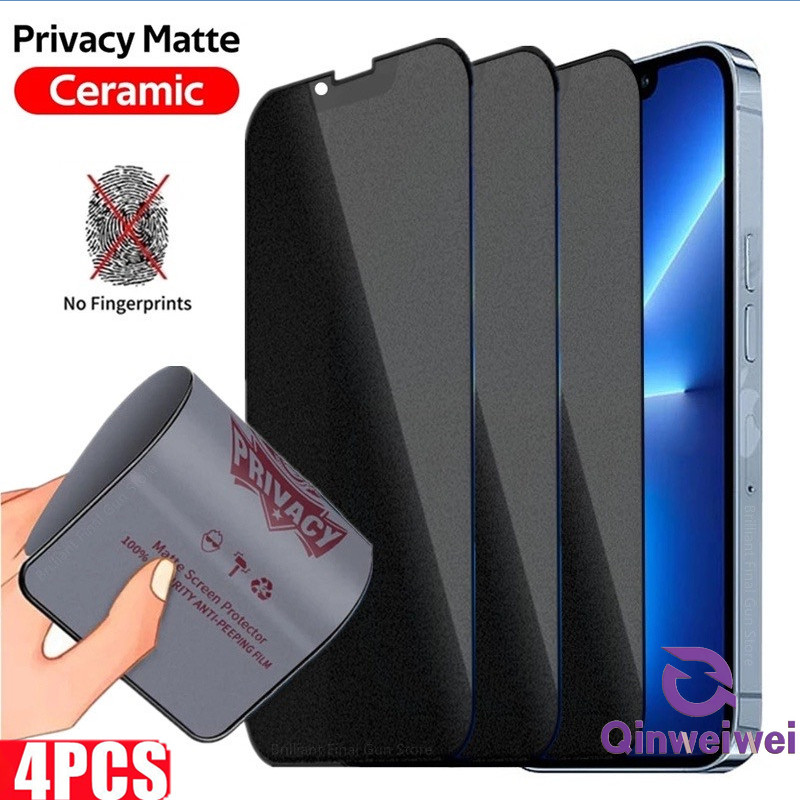 4 ชิ้น -1 ชิ้น Matte Anti Spy เซรามิคกระจกนิรภัยสําหรับ OPPO A73 A95 A94 A74 F21 A53 A33 A32 A7X A8 