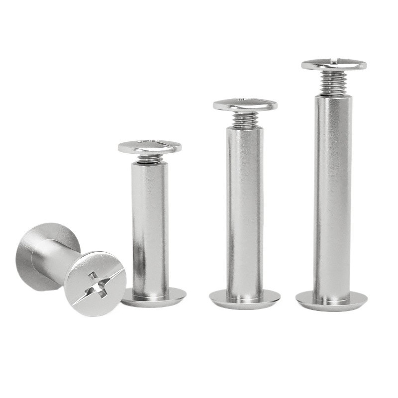M3-m6 304 สแตนเลสสตีลเด็ก-แม่ Rivets คู่ล็อค Ledger สกรูสูตรอัลบั้มภาพสกรูก้น