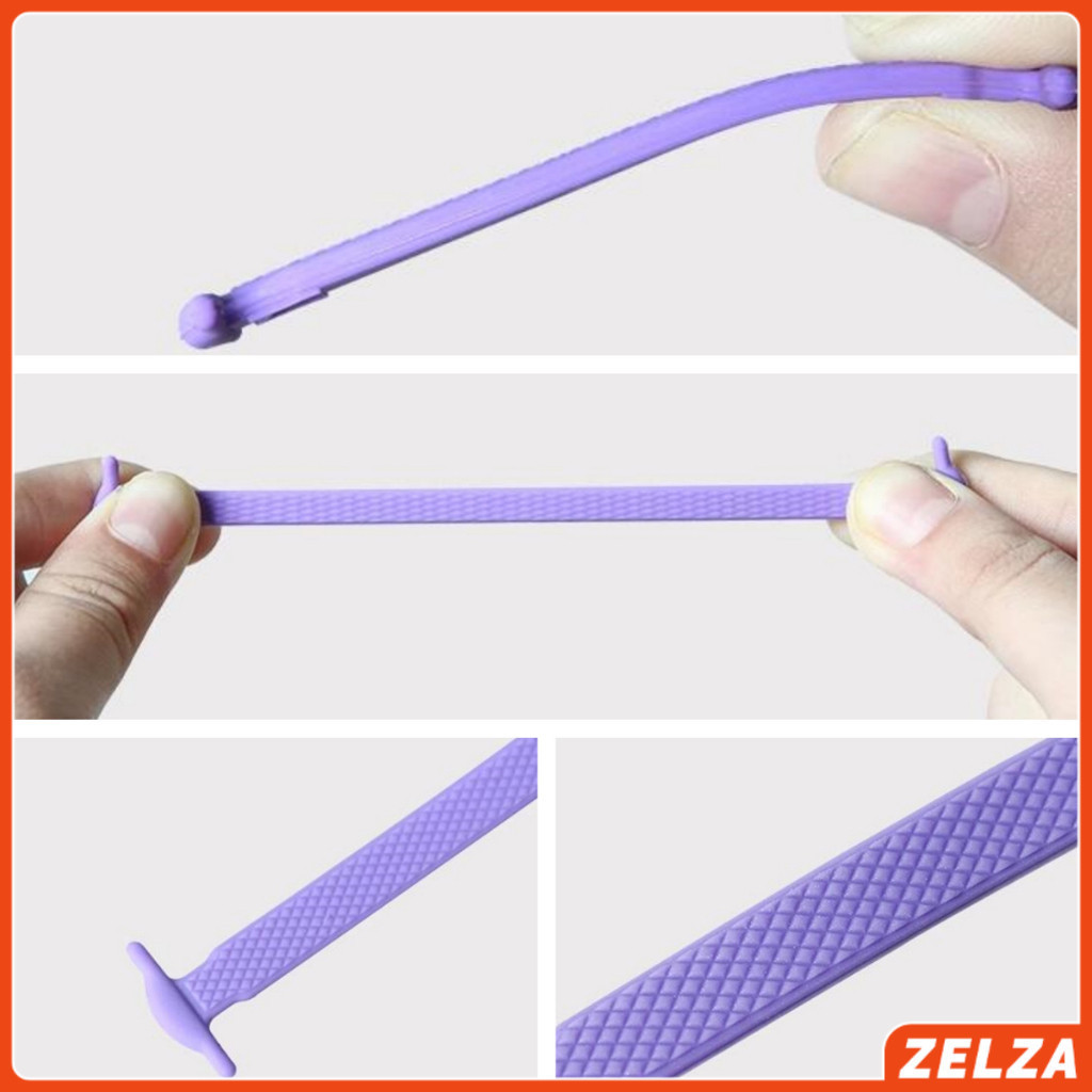 ZELZA เชือกรองเท้าแบบซิลิโคน ไม่ต้องผูก 16 แท่ง / แพ็ค Lazy shoelaces - รูปที่ 4