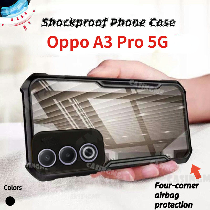 Oppo A3 Pro 5G Transprent AirBagปลอกสําหรับOppo A3 Pro A3Pro 3A OppoA3Pro 5G 4G 2024 กันชนกันกระแทกปลอกใสฮาร์ดเคสโทรศัพท์ป้องกันSlimปกหลัง