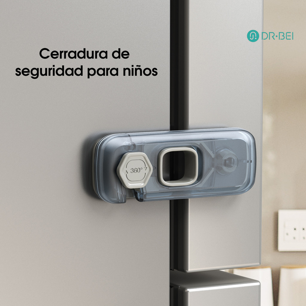 Dr.bei เด็กหลักฐานตู้เย็นล็อค Self-Adhesive Baby Proofing ตู้เย็นเตาอบเครื่องล้างจานตู้ตู้ลิ้นชักล็อคเด็กความปลอดภัยตู้แช่แข็งสลักประตูล็อค