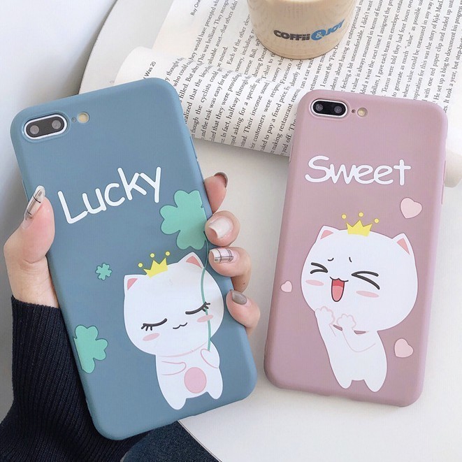Cat Lucky Sweet พิมพ์กล่องขนม samsung a10 a10s a20s a03 a13 4g j6 plus a30 a20 m31 a71 a52 a52s core