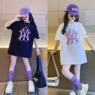 【ส่งจากไทย】Tiger Kids T-shirt เสื้อยืดแขนสั้น ทรงหลวม แฟชั่นฤดูร้อน สําหรับเด็กผู้หญิง p-31