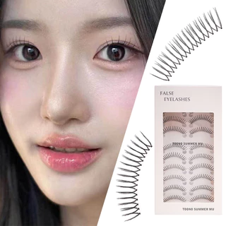 🔥10 คู่ U รูปร่างขนตาปลอมธรรมชาติ Cross โปร่งใส Strip Manga Reusable เกาหลี Eye แต่งหน้า Lash Extension