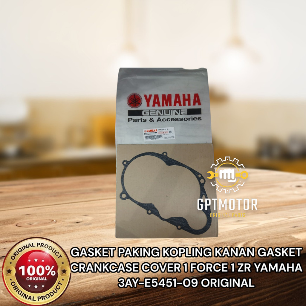 RIGHT CLUTCH GASKET CRANKCASE COVER 1 FORCE 1 ZR YAMAHA 3AY-E5451-09 เดิม