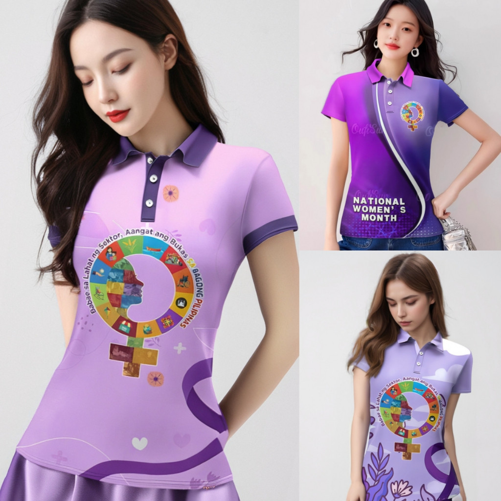 2025 ผู้หญิง เดือนฉลองผู้หญิงs เดือนเสื้อ Vibrant FSS ระเหิดพิมพ์ผู้หญิง เดือนเสื้อโปโลแขนสั้น O-คอ 