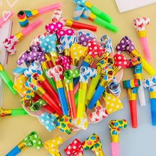 20ชิ้นที่มีสีสันนกหวีดของเล่นตลกของเล่นเด็กเป่ามังกรนกหวีดเป…