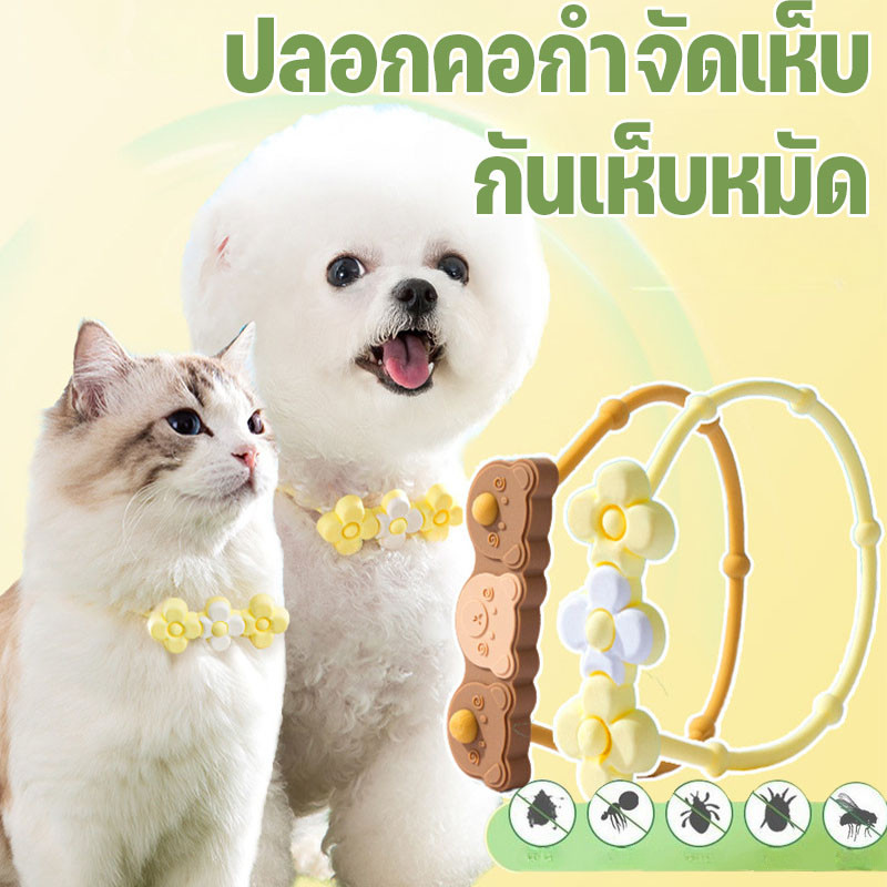 ปลอกคอกันเห็บ ปลอกคอสัตว์เลี้ยง กันเห็บหมัด ปลอกคอแมว สุนัข S/M แมว