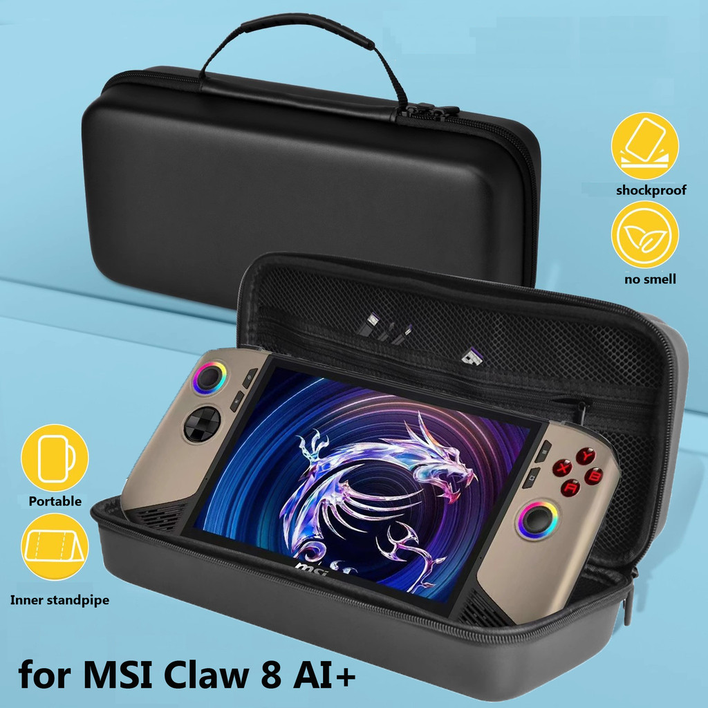 EVA PU ป้องกันกระเป๋าสําหรับ claw8 AI + 2025 กระเป๋าเก็บอุปกรณ์เสริมเกมสําหรับ MSI Claw 8 AI + กระเป