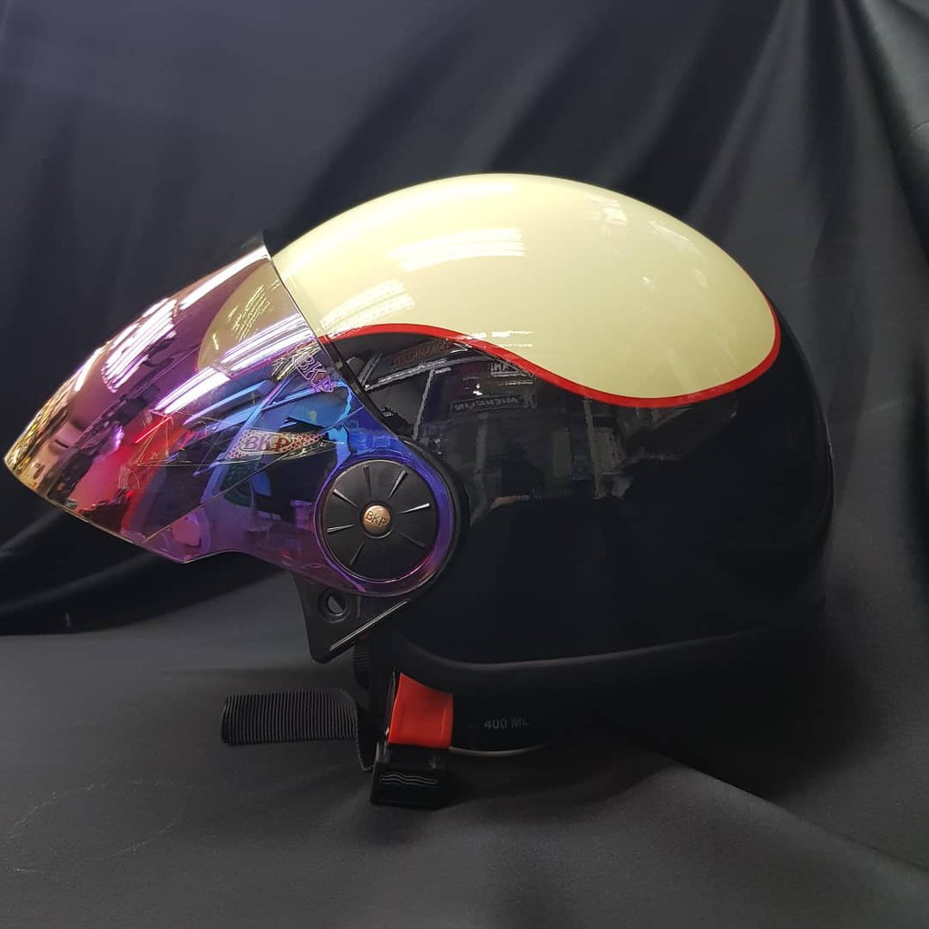 [ SIAP VISOR ] Laser Motorcycle Helmet Topi Motor Classic Separuh SIIMM SGV Wing Cutting BKP323 BKP 