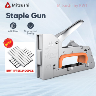 Mitsushi Heavy Duty Staple Gun and Tacker staple- Staple Gun Set with staple wire and 2400pcs nail