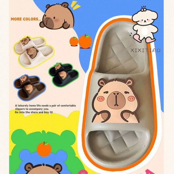 Xixitiao รองเท้าแตะ   ใส่สบาย  ลวดลาย   รองเท้า   ลายการ์ตูน  ป้องกันการลื่น  น่าสนใจ ผู้ชาย  น่ารัก   ลายหมี  การ์ตูน ผู้หญิง ราคา ถูกที่สุด ดีลบีเคเค แกลเลอรีภาพที่ 9