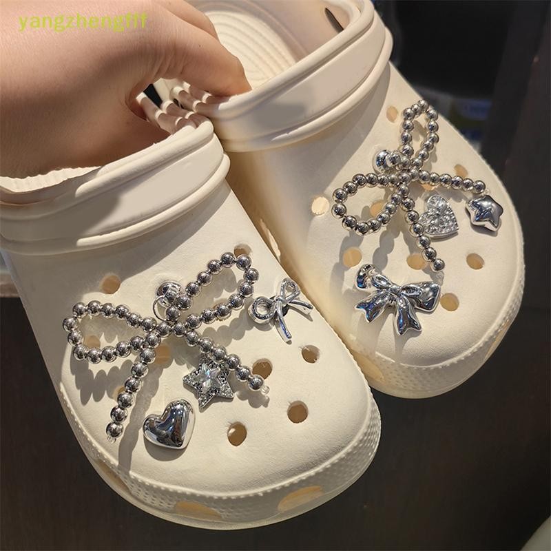 [yangzhengfff] ใหม่ Pearl Bowknot ที่ถอดออกได้รองเท้าหัวเข็มขัดอุปกรณ์เสริมขั้นสูงสไตล์บัลเล่ต์ตกแต่งหัวเข็มขัดน่ารักรองเท้าอุปกรณ์เสริมสําหรับสาวของขวัญ [ใหม่]