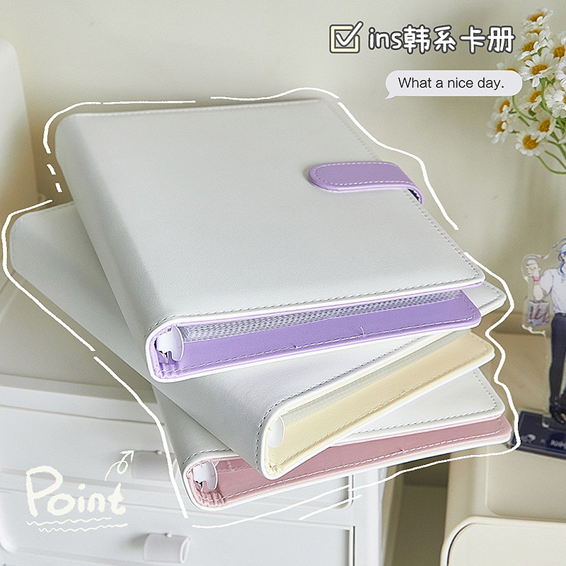 แฟ้มเก็บการ์ด Kpop ขนาด A5 6 ห่วง สไตล์เกาหลี Photocard Binder