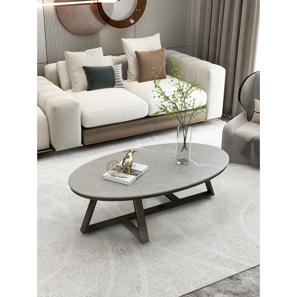 Nordic Rock Slab Coffee Table, Light Luxury Modern Small Apartment Living Room Home Tea Table, Minim