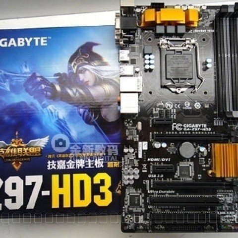 [ทดสอบการจัดส่งที่ดีซื้อด้วยความมั่นใจ][97% อัตราที่ดี] Gigabyte GA-Z97-HD3 Luxury Board รองรับหน่วย