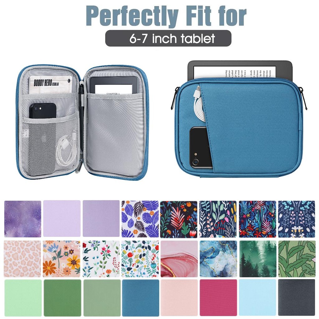 TiMOVO น้ําหนักเบา 6-7 "แท็บเล็ตฝาครอบกรณีกระเป๋าแบบพกพาพร้อมกระเป๋าสําหรับ All-New Kindle Paperwhit