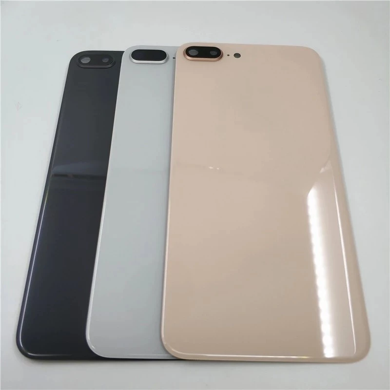 สําหรับ IPhone 8 Plus ฝาหลังแบตเตอรี่กระจกด้านหลังประตูสําหรับ IPhone 8 8G แผงกระจกด้านหลังพร้อมเลนส์กล้องเลนส์ + โลโก้