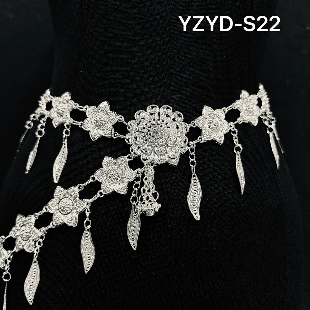 ผ้าซิ่น ตุ้งติ้งสวยๆ เครื่องประดับไทย สินค้าพร้อมจัดส่งเข็มขัดเงิน/เข็มขัดผ้าซิ่น/เข็มขัดสวยๆจากประเทศไทย