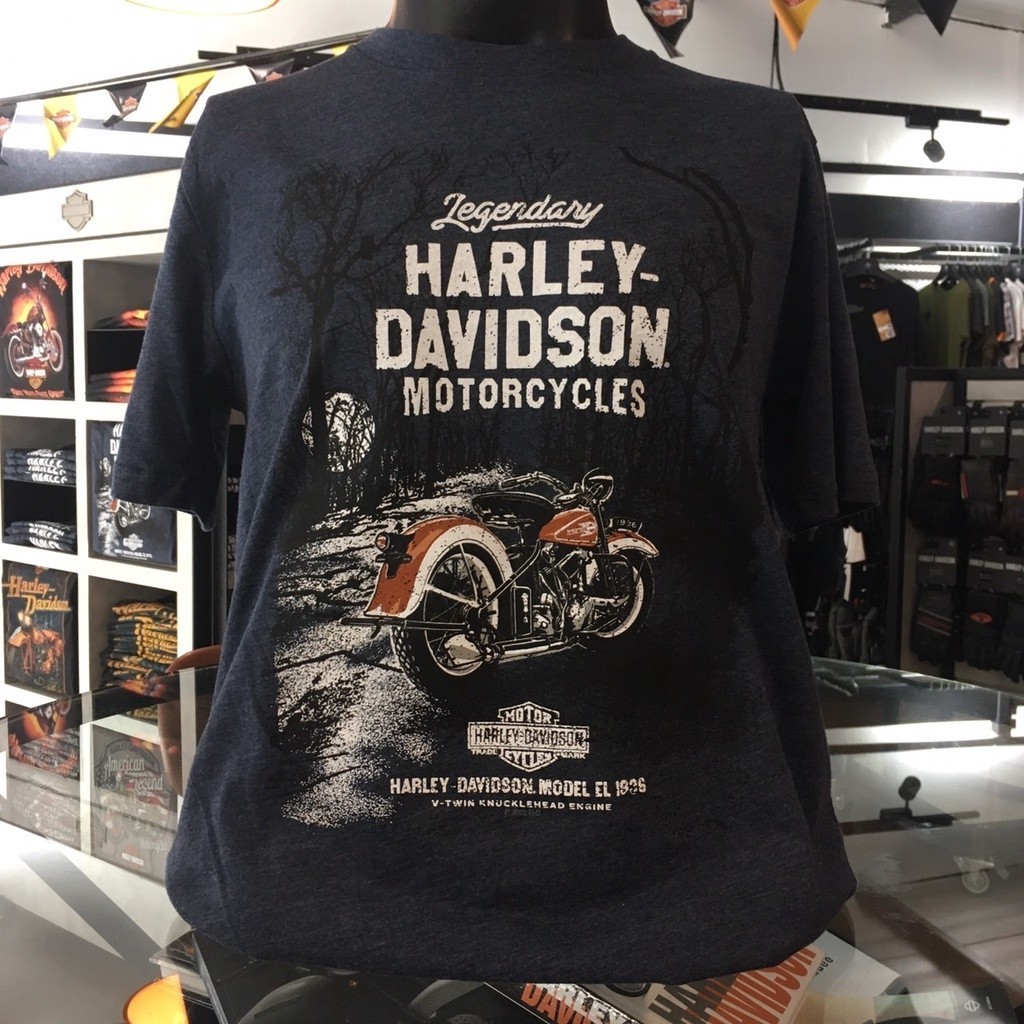 เสื้อยืด OLP HARLEY-DAVIDSON OF UBON RATCHATHANI - FOREST เสื้อยืดพิมพ์ลาย S-5XL เสื้อยืดคอตตอน