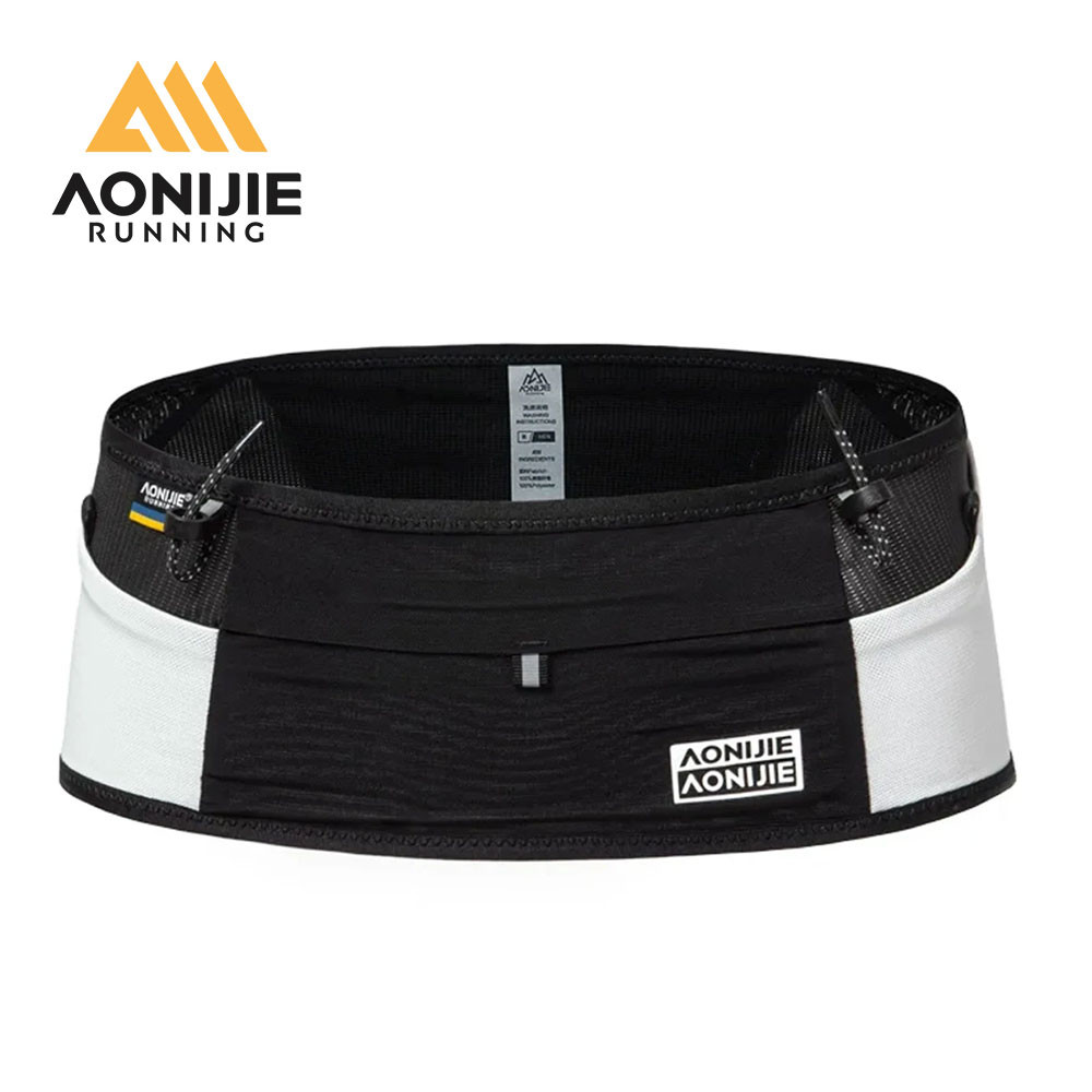 Aonijie W8121 กระเป๋าคาดเอวกีฬายืดหยุ่นวิ่งแพ็คตลกมาราธอนการแข่งขันหมายเลขกระเป๋าเข็มขัดสําหรับปีนเขา