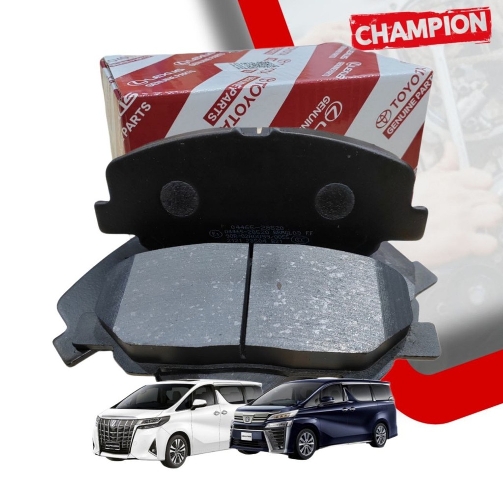 ผ้าเบรค TOYOTA ด้านหน้าและด้านหลังสําหรับ TOYOTA ALPHARD AGH30 / VELLFIRE AGH30