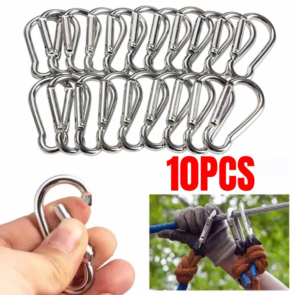 Mini Spring Carabiner อลูมิเนียมทนทาน D-ring Snap Hook Carabiner คลิปเดินป่ากลางแจ้งปีนเขาอุปกรณ์เสริม