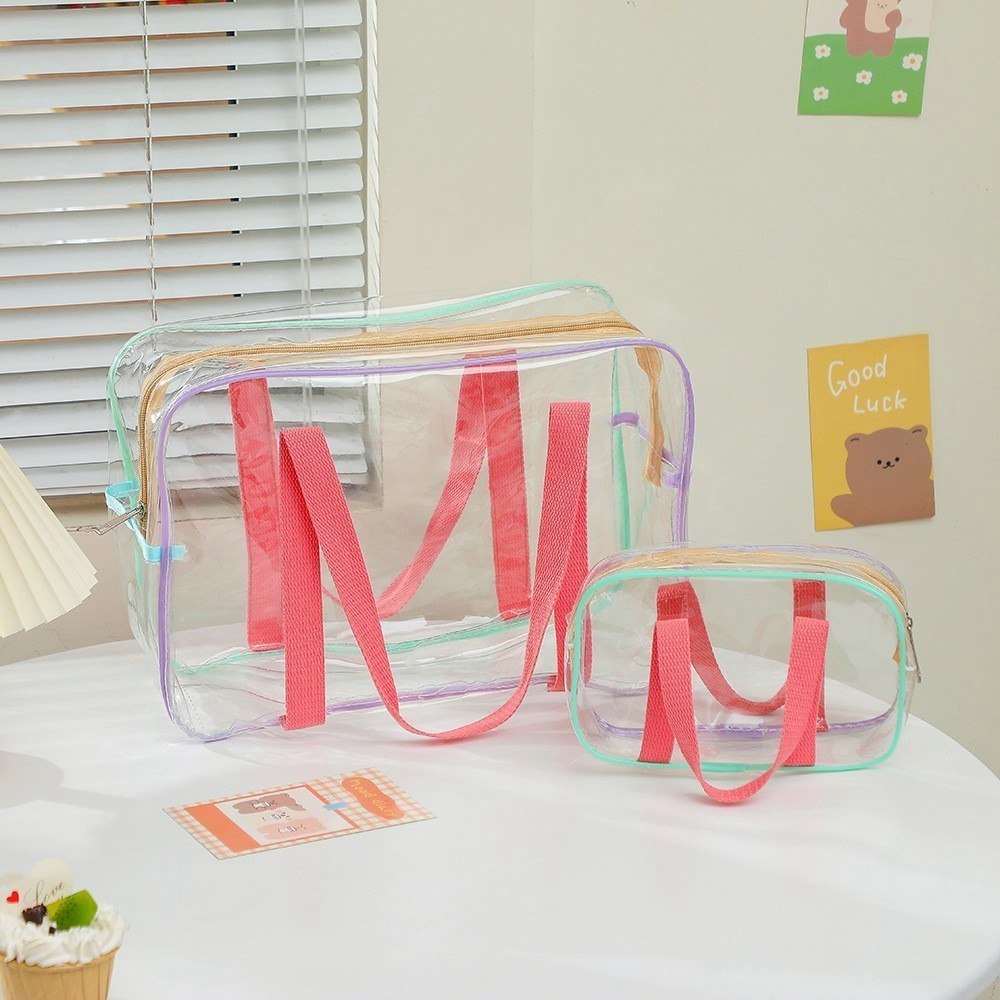 bag_1(ฺBAG2352) กระเป๋าจัดระเบียบPVC มี2ไซต์ M,L กระเป๋าใส่เครื่องสำอาง