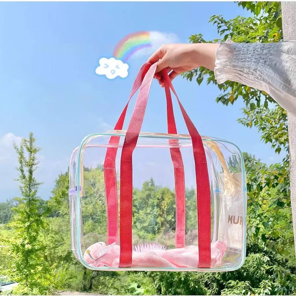 bag_1(ฺBAG2352) กระเป๋าจัดระเบียบPVC มี2ไซต์ M,L กระเป๋าใส่เครื่องสำอาง