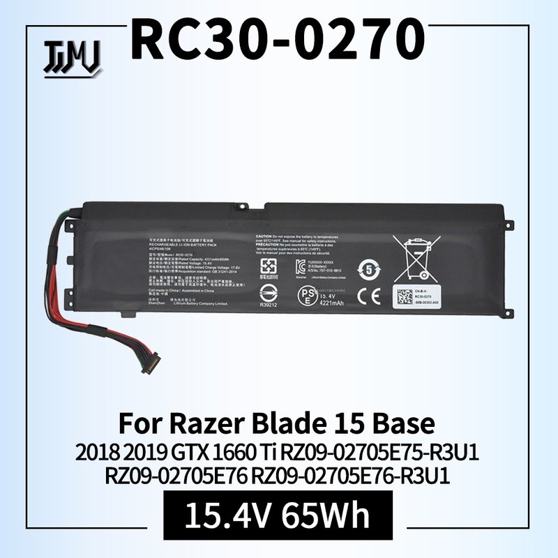 RC30-0270 Battery for Razer Blade 15 Base 2018 2019 GTX 1660 Ti RZ09-0270 RZ09-02705E76 RZ09-02705E7