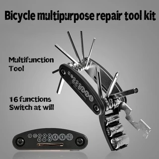 ชุดเครื่องมือซ่อมจักรยาน 16 IN 1 แบบพกพา Bike Repair Tool Kit ชุดประแจและไขควง