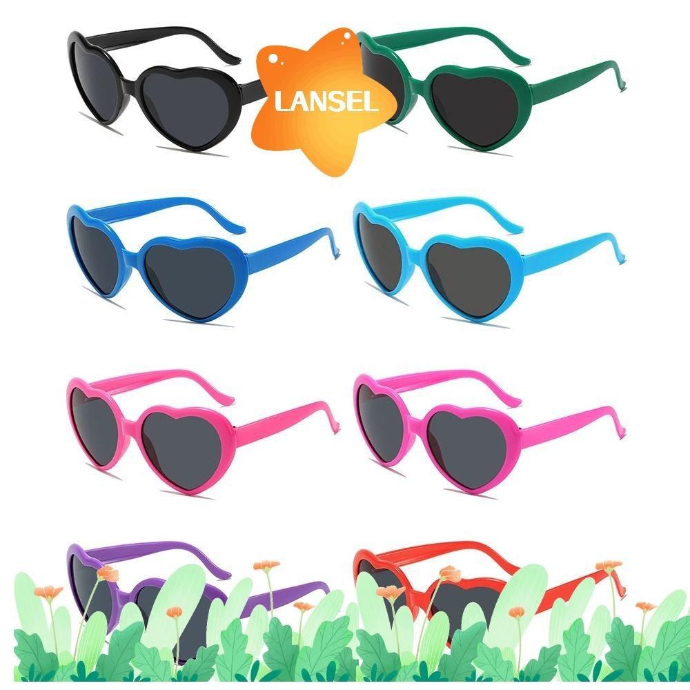Lansel แว่นตากันแดด UV400 รูปหัวใจน่ารัก เหมาะกับฤดูร้อน คอสเพลย์ปาร์ตี้ฮาโลวีน สําหรับผู้หญิง