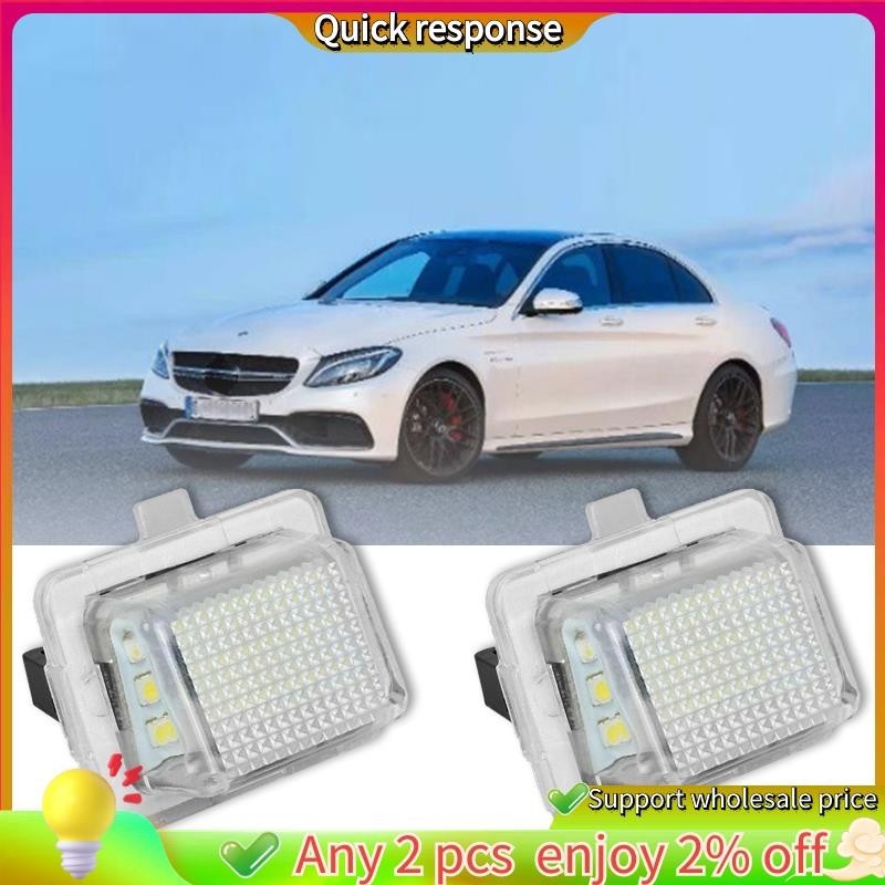 พร้อมส่ง ไฟป้ายทะเบียนรถยนต์ Led 18 ดวง สีขาว สําหรับ Mercedes-Benz W204 W212 W216 W221 W207 2 ชิ้น