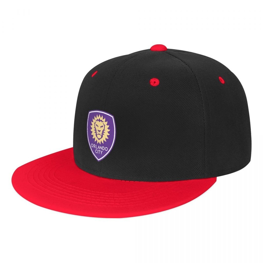 Orlando City SC โลโก้ Hip-Hop เบสบอลหมวกพิมพ์หมวก Sun หมวก Hip-Hop Hip-Hop หมวกแบน Brim หมวกอินเทรนด