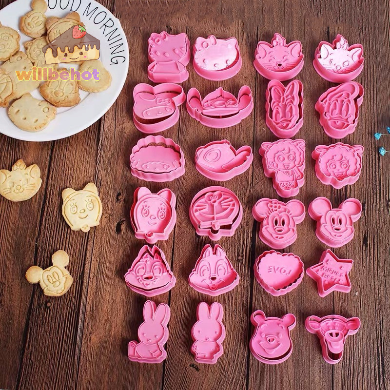 [WillbehotT] ชุดแสตมป์พลาสติก ลาย Hello Kitty Mickey 3D สําหรับตกแต่งเค้ก มูส คุ้กกี้ ฟองดองท์ เบเกอรี่ ปาร์ตี้ [ใหม่]
