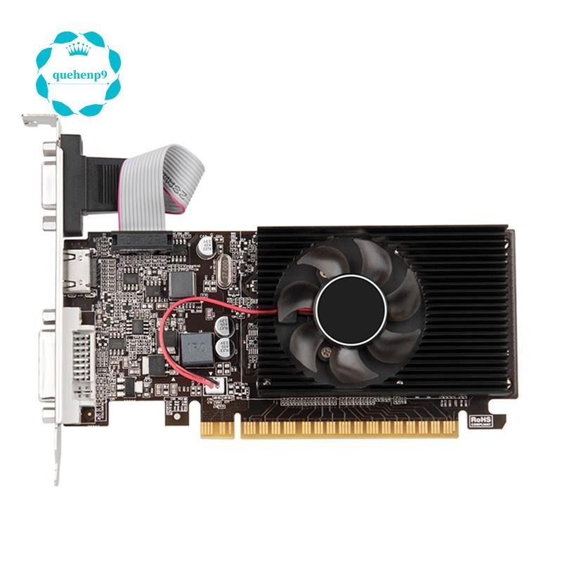 [quehenp9] การ์ดจอ GT610 PCI-E 16X HDMI เข้ากันได้กับ VGA DVI เสียงรบกวนต่ํา สําหรับเดสก์ท็อป PC