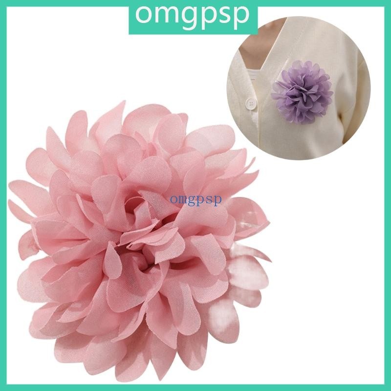 Omg Camellia เข็มกลัดดอกไม้สมจริง ธีมดอกไม้ ปกเสื้อ สําหรับผู้หญิง ผ้าชีฟอง กระดุมติดหน้าอก เสื้อโค้ท มีสไตล์ อุปกรณ์เสริม