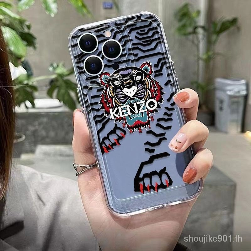 เคสโทรศัพท์มือถือ ซิลิโคนใส ลายหัวเสือ สําหรับ Iphone 15 14 13promax 12 x xr 8p7 T754