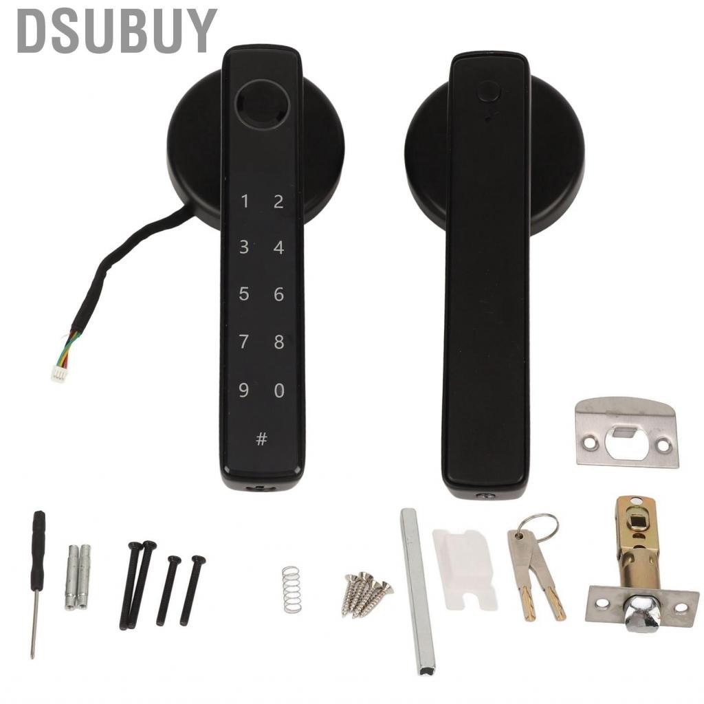 Dsubuy Fingerprint Lock Emergency Charging Low Battery Reminder Accurate Smart Door Combination for Bedroom Hotel